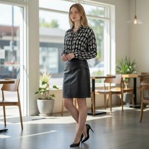 Tahari Sheer Floral Blouse